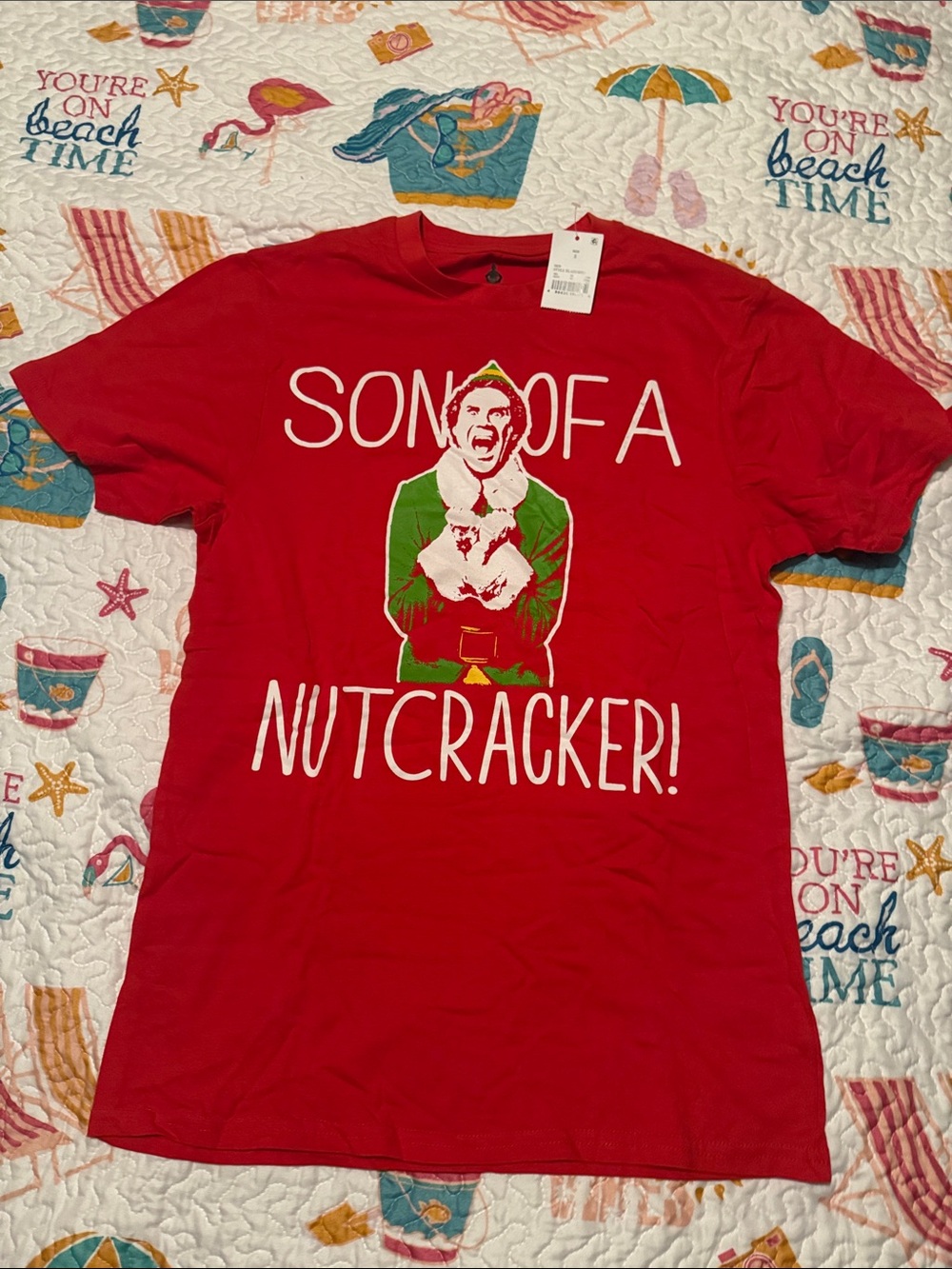 NWT Ripple Junction Red 'Son of a Nutcracker' Graphic Tee